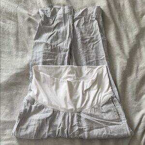 Old Navy Maternity Rollover-Waist Linen Blend Pant